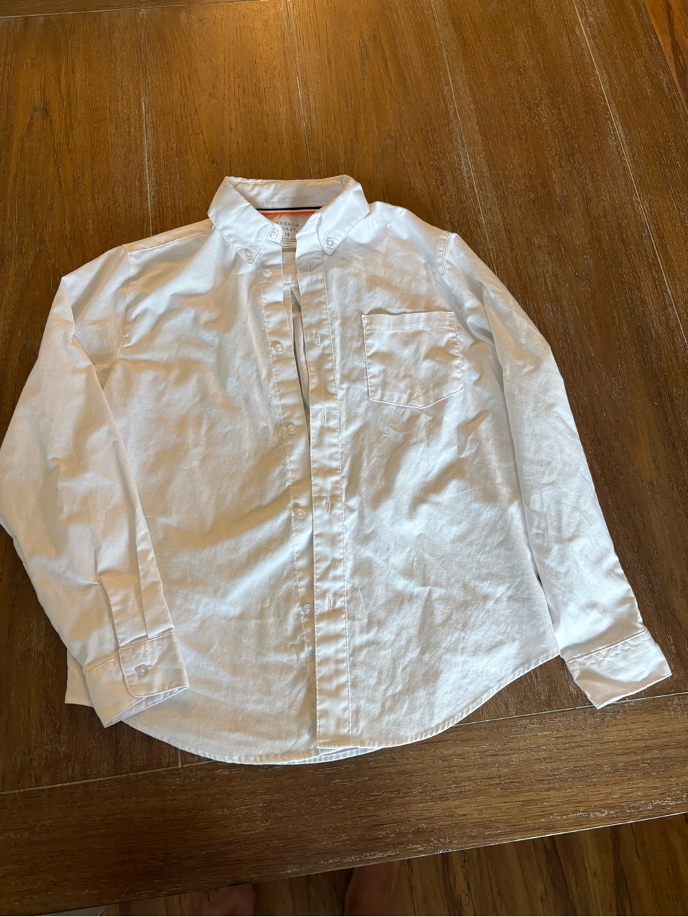 French Toast White Button-Down School Shirt